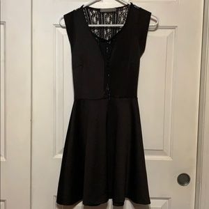 Black dress with lace